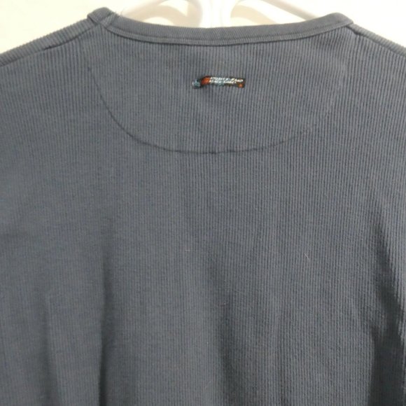 POINT ZERO | large | Light Blue Ribbed Short Sleeve T-Shirt / Tee | 100% Cotton - Picture 10 of 15